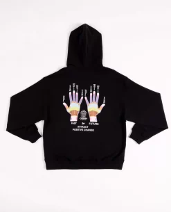 Patta Palmistry Boxy Hooded Sweater (Black)