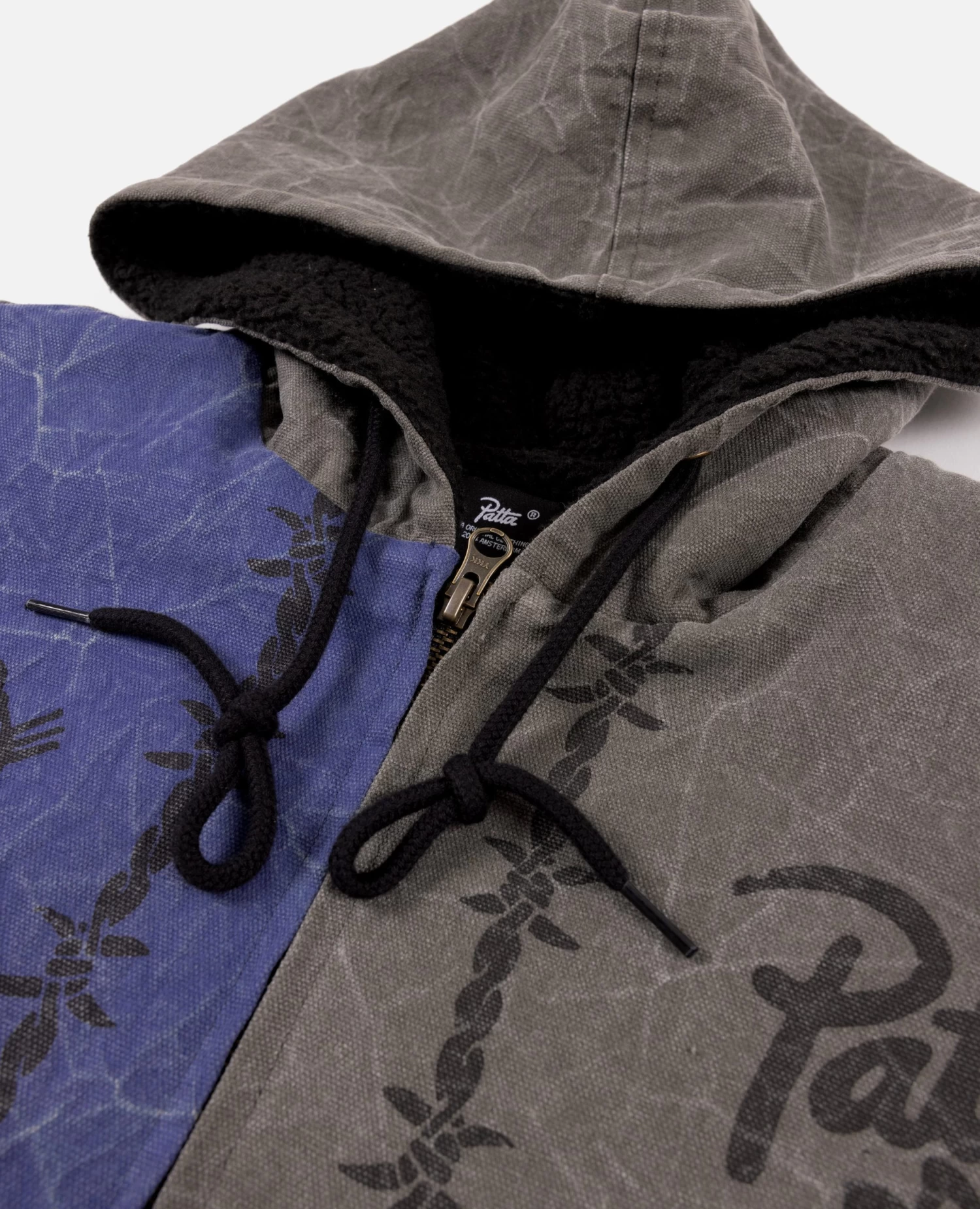 Patta Symbols Zip Hooded Jacket (Raven / Odyssey Gray) 4 Patta Symbols Zip Hooded Jacket (Raven / Odyssey Gray) - Afbeelding 4