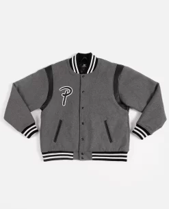 Patta Wool Sports Bomber Jacket (Melange Grey)