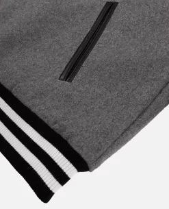 Patta Wool Sports Bomber Jacket (Melange Grey) -Outfit Verkoop POC SS23 WOOL SPORTS BJ 001PATTAWOOLSPORTSBOMBERJACKETMELANGEGREY 3 scaled