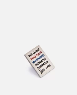 Patta Soundsystem X Smib Beware Pin (Misty Nickel)