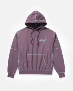Awake NY Contrast Stitch Script Logo Hoodie (Aubergine)
