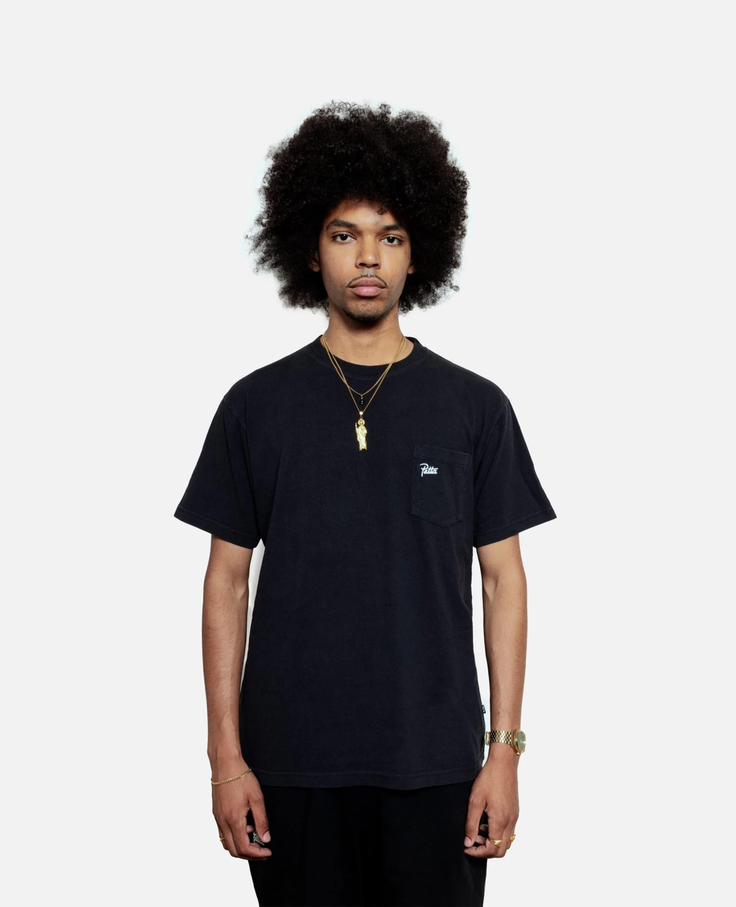 Patta Soundsystem X Tom Trago Washed Pocket T-Shirt (Black) 3 Patta Soundsystem X Tom Trago Washed Pocket T-Shirt (Black) - Afbeelding 3